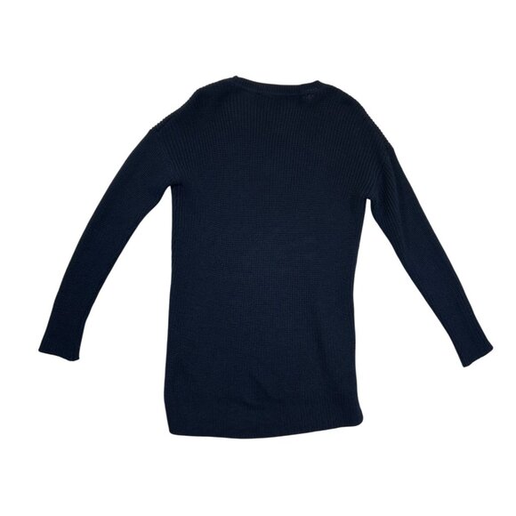 Athleta Sweater Tunic Womens Small Navy Blue Ribbed Knit Long Sleeve - Picture 2 of 6